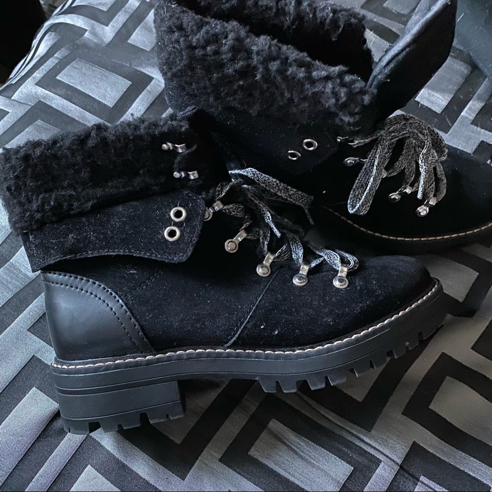 Time and True heavy duty , silver lace black boots